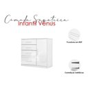 Ver imagem 7 de Cômoda Sapateira Infantil Ambiente Vênus Branco Flex - Moval