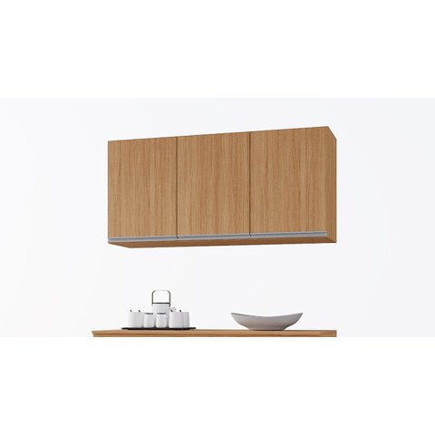Armário de Cozinha Aéreo Premium 120cm Freijó - Nathan