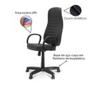 Ver imagem 4 de Cadeira Escritório Presidente Alta c/ Braço Corsa - Cor Preto - Martiflex - 32958