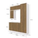 Ver imagem 2 de Conjunto para Banheiro Kappesberg Celeste 6 Peças Branco/nogueira 170cm
