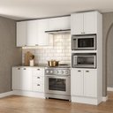 Ver imagem 3 de Armário de Cozinha Completa com Balcão Milla Charm Prime Carraro Branco