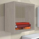 Ver imagem 2 de Kit Nicho Decorativo F031 20x20x15cm Quadrado MDF Amadeirado