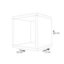 Ver imagem 3 de Kit Nicho Decorativo F031 20x20x15cm Quadrado MDF Amadeirado