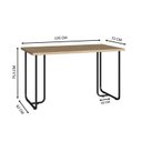 Ver imagem 3 de Kit Mesa Mais Gaveteiro 4 Gavetas Bege/Oak/Preto