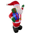 Ver imagem 2 de Papai Noel Natalino Inflavel Natal Grande 1 Metro 80 Cm Decoraçao Casa Loja Predio Shopping Entrada