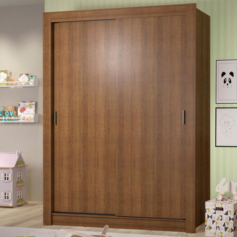 Guarda-roupa Infantil Madesa Theo 2 Portas de Correr 4 Gavetas - Rustic