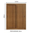 Ver imagem 4 de Guarda-roupa Infantil Madesa Theo 2 Portas de Correr 4 Gavetas - Rustic