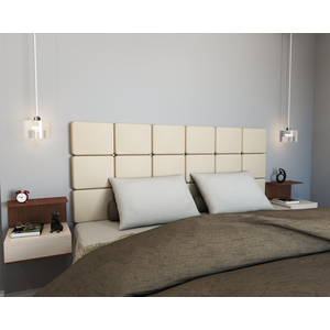 Cabeceira Para Cama Box Casal 1,60x55 Estofada - Bege/Suede