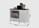 Ver imagem 2 de Balcão / Bancada Class com Nicho para Forno ou Microondas 1 Gaveta + 1 Porta Cor Branco Ja