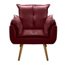 Ver imagem 2 de Kit 2 Poltronas Decorativa Opala Pés Palito - Veludo Bordô