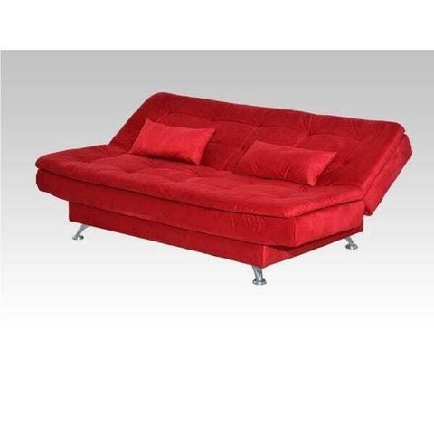 Sofá Cama-Bicama Matrix Salomé em Tecido Suede - Vermelho
