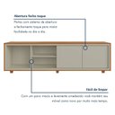 Ver imagem 4 de Rack para TV até 75 Polegadas 100% MDF 180cm Delux