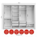 Ver imagem 4 de Guarda-Roupa Casal 4 Portas Em Vidro de Correr Reflecta Madesa