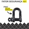 Manilha 5/8 Reta Pino Roscado Alloy Preta Reboque , Elevacao de Carga Amarracao - 3