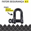 Ver imagem 3 de Manilha 5/8 Reta Pino Roscado Alloy Preta Reboque , Elevacao de Carga Amarracao