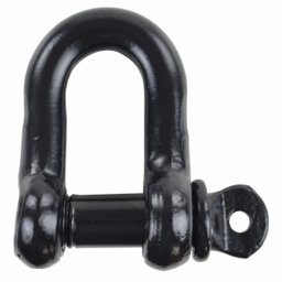 Manilha 5/8 Reta Pino Roscado Alloy Preta Reboque , Elevacao de Carga Amarracao - 1