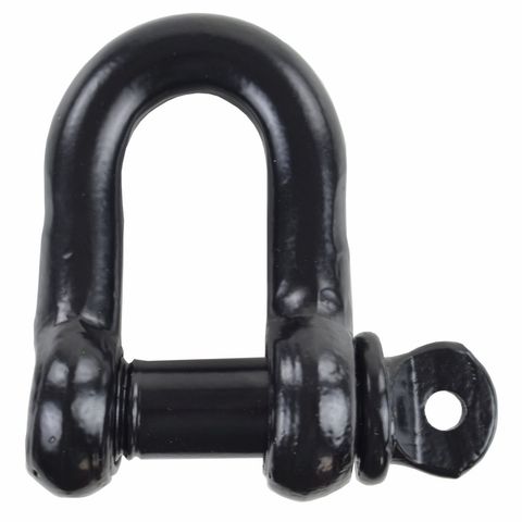 Manilha 5/8 Reta Pino Roscado Alloy Preta Reboque , Elevacao de Carga Amarracao