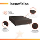 Ver imagem 4 de Cama Box Casal 1,38m Com 38cm De Altura Suede Prince Marrom