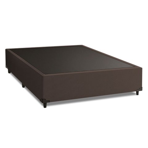 Cama Box Casal 1,38m Com 38cm De Altura Suede Prince Marrom