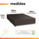 Ver imagem 3 de Cama Box Casal 1,38m Com 38cm De Altura Suede Prince Marrom