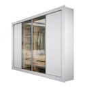 Ver imagem 2 de Guarda-Roupa Casal 4 Portas Em Vidro/MDF de Correr Reflecta Madesa