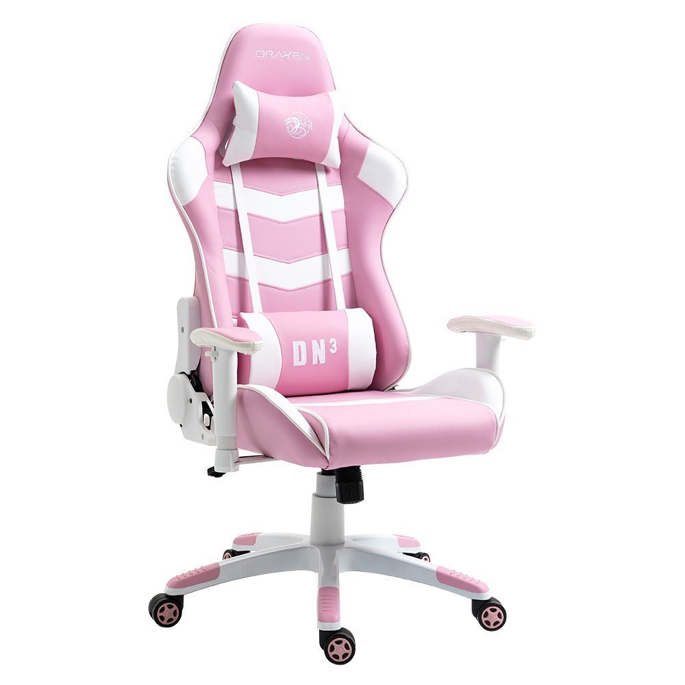 Cadeira Gamer Dn3 Giratoria Branco e Rosa - Draxen - 2