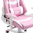 Ver imagem 4 de Cadeira Gamer Dn3 Giratoria Branco e Rosa - Draxen