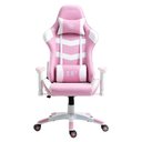 Ver imagem 1 de Cadeira Gamer Dn3 Giratoria Branco e Rosa - Draxen