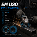 Ver mais imagens de Disco Flap 4.1/2 Zirconio Grão 40 G40 Kit 10 Peças Tubarão