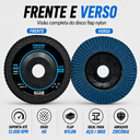 Ver imagem 3 de Disco Flap 4.1/2 Zirconio Grão 40 G40 Kit 10 Peças Tubarão