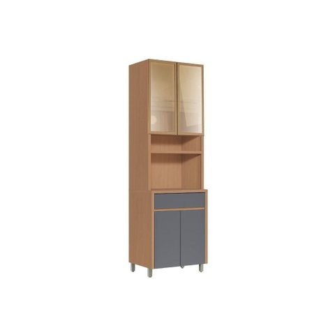 Módulo Cozinha Planejada Condessa 4PTAS 1GAV 70cm Titânio Nesher