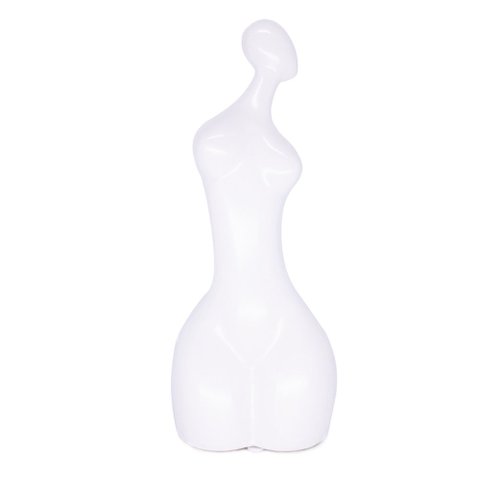 Escultura Decorativa em Cerâmica Corpo Humano Branco 25 Cm F04 - D’Rossi
