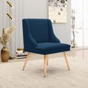 Ver imagem 2 de Cadeira Sala de Jantar Pé Palito Natural Kit 6 Liz Bouclê Azul D03 - D'Rossi