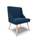 Ver imagem 5 de Cadeira Sala de Jantar Pé Palito Natural Kit 6 Liz Bouclê Azul D03 - D'Rossi