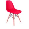 Kit 4 Cadeiras Design Charles Eames Eiffel Furadinha Cor:Vermelha - 4