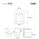 Ver imagem 5 de Assento Sanitário Poliéster para Louça Elite (celite) Aço (reb. Oculto) Preto