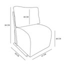 Ver imagem 7 de Kit 2 Poltronas Luxo Aurora Linho Base de Ferro Dourado - Pallazio