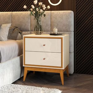 Mesa De Cabeceira Lucca Com 2 Gavetas Edn Móveis