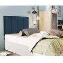 Ver imagem 1 de Cabeceira Painel Azul Marinho para Cama Box Solteiro 88 Estofada em Suede Luxo Vs