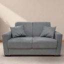 Ver imagem 2 de Sofá Estofado 2 Lugares Sala Estar Recepção Lavínia Suede:cinza