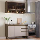 Ver imagem 2 de Cozinha Modulada Connect 2 Peças com Aéreo Basculante e Balcão 120cm Duna/cristal - Móveis Henn