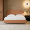 Ver imagem 3 de Cama King Flutuante com Cabeceira 195cm Aura W01 Couríssimo Mocca - Lyam Decor