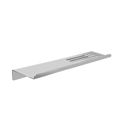 Prateleira Suporte Reto para Banheiro Escovado Grega Aço Inox 30cm