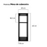 Kit 2 Mesa de Cabeceira Preto Cama Solteiro Quarto Sala 20cm - 4