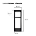 Ver imagem 4 de Kit 2 Mesa de Cabeceira Preto Cama Solteiro Quarto Sala 20cm