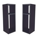 Ver imagem 2 de Kit 2 Mesa de Cabeceira Preto Cama Solteiro Quarto Sala 20cm