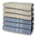 Ver imagem 1 de 6 Toalhas Grande Felpudas e Grossa 80x150 Azul+bege