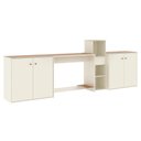 Ver imagem 1 de Conjunto de Escritório 4 Peças Noruega Office Mesa Livreiro e 2 Aparadores Buffet - Via Nossa -