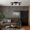 Trilho Eletrificado 3 Spot Led Gu10 Mr16 Canopla Tampa Cor:preto - 3
