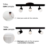 Trilho Eletrificado 3 Spot Led Gu10 Mr16 Canopla Tampa Cor:preto - 5